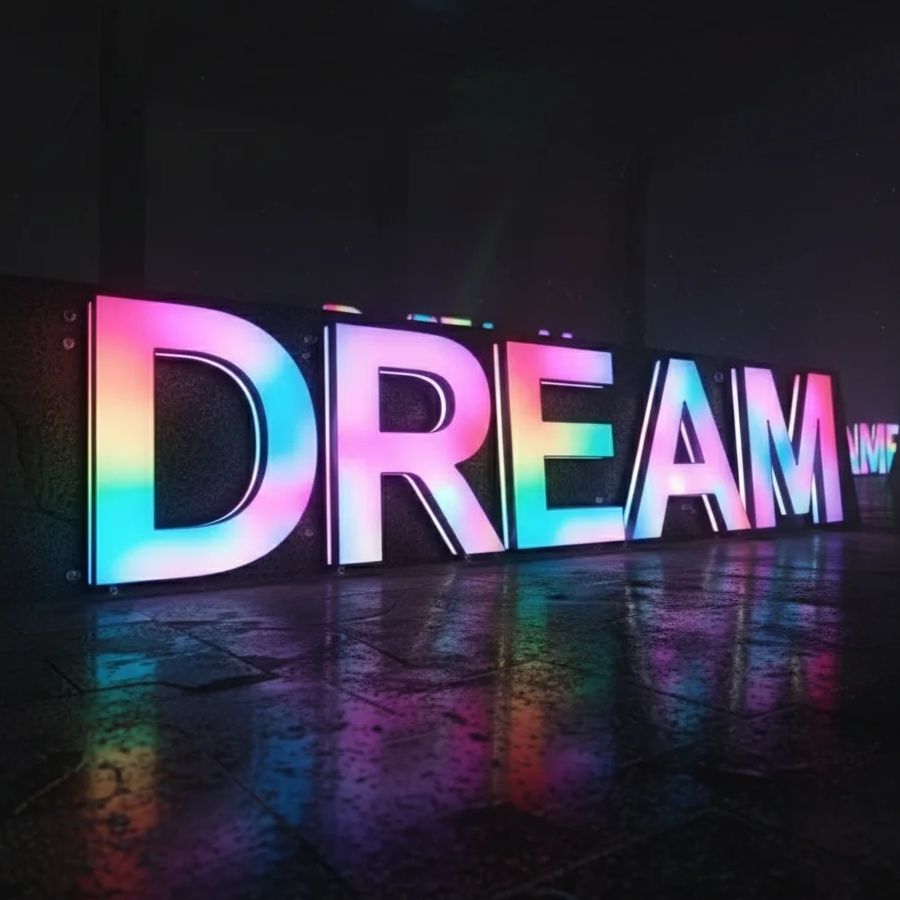 Lighting Decor Company - Пользовательский RGB металлический светодиодный знак настенный