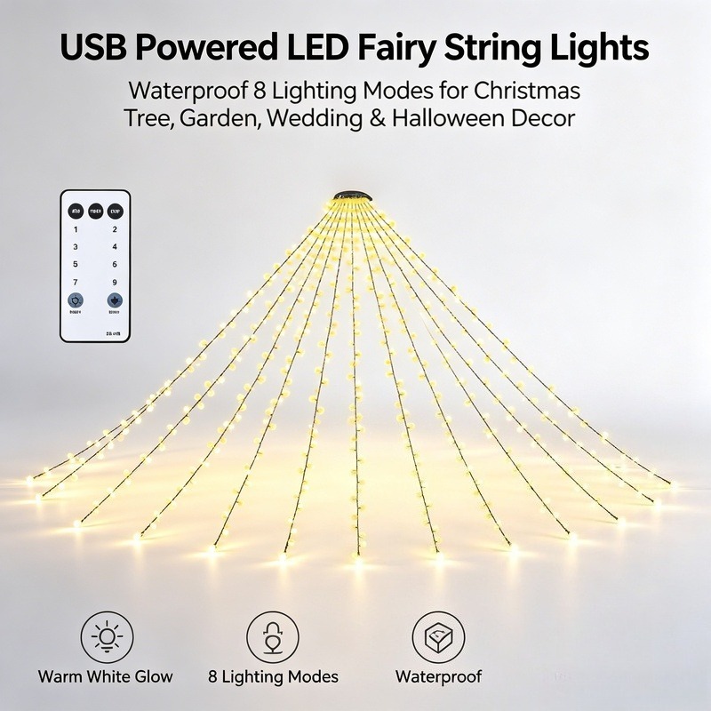 Lighting Decor For Wedding - Светодиодные гирлянды USB, водонепроницаемые, для украшения